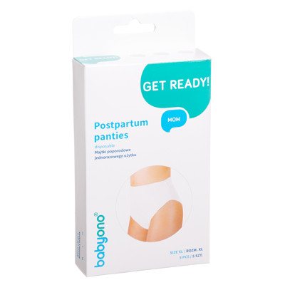 BABYONO, XL dydis, vienkartinės kelnaitės po gimdymo, 5 vnt