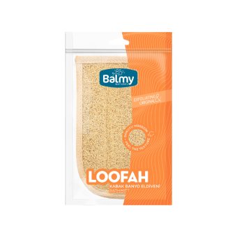 BALMY NATUREL kūno kempinė-pirštinė LOOFAH, 1 vnt