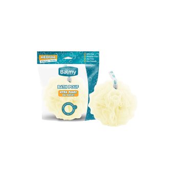 BALMY NATUREL plaušinė BATH POUF MEDIUM, 1 vnt