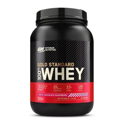 Baltymai ON™ Gold Standard 100% Išrūgos Balto šokoladų su avietėmis skonio, 908 g