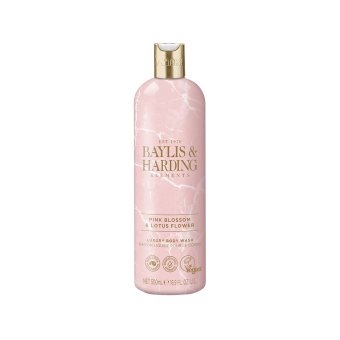 BAYLIS & HARDING kūno prausiklis ELEMENTS PINK BLOSSOM & LOTUS FLOWER, 500 ml