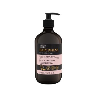 BAYLIS & HARDING natūralus skystas rankų muilas GOODNESS ROSE & GERANIUM, 500 ml