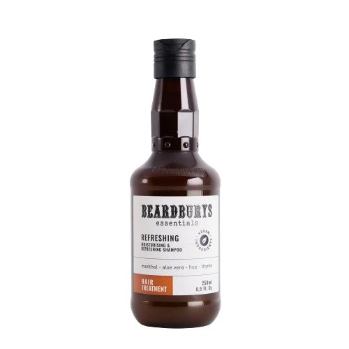 BEARDBURYS Essential Refreshing gaivinantis šampūnas su mentoliu, Vnt, 250 ml