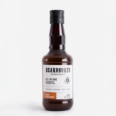 Beardburys Essentials ALL IN ONE maitinantis šampūnas, kondicionierius ir gelis, 250 ml