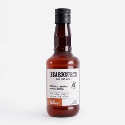 Beardburys Essentials ENERGIZE energizuojantis, plaukus stiprinantis šampūnas, 250 ml
