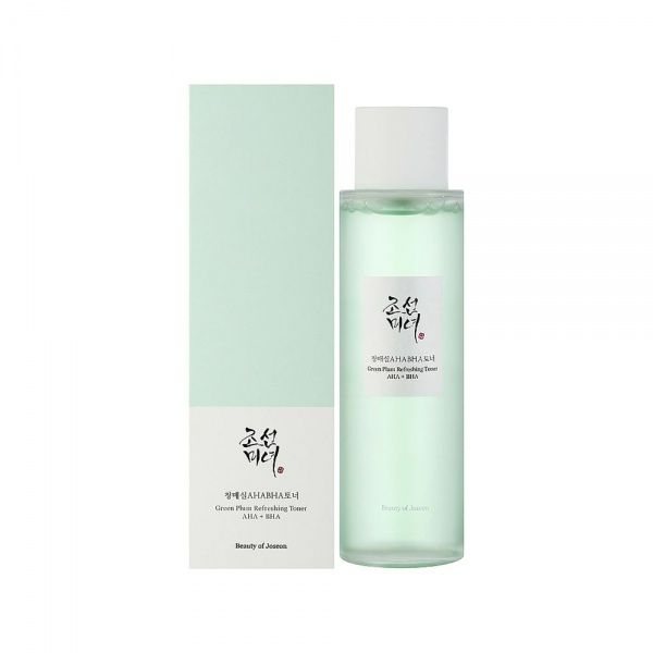 BEAUTY OF JOSEON veido tonikas GREEN PLUM REFRESHING TONER AHA + BHA, 150 ml