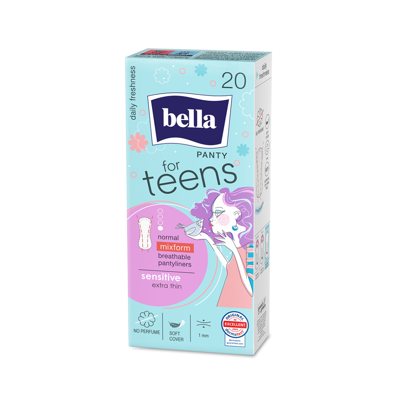 BELLA FOR TEENS SENSITIVE, įklotai, 20 vnt