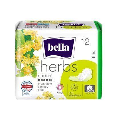 BELLA HERBS, higieniniai paketai su liepžiedžiais, 12 vnt
