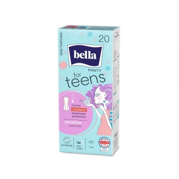 BELLA higieniniai įklotai paauglėms FOR TEENS SENSITIVE, 20 vnt
