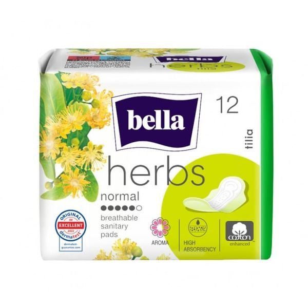 BELLA higieniniai paketai HERBS TILIA, 12 vnt