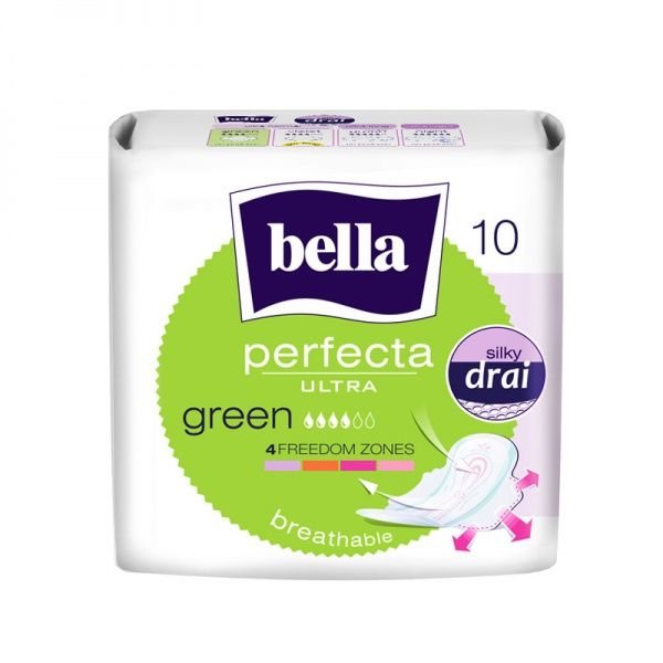 BELLA higieniniai paketai PERFECTA ULTRA GREEN, 10 vnt