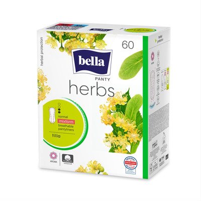 BELLA PANTY HERBS, higieniniai įklotai su liepžiedžiais, 60 vnt