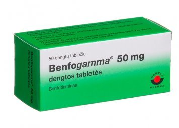 BENFOGAMMA 50 mg dengtos tabletės N50