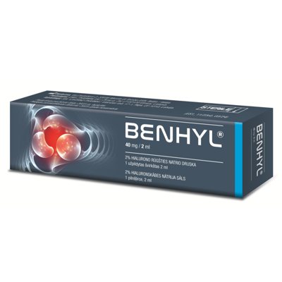 BENHYL 40 mg/ml injekcinis tirpalas užpildytame švirkšte N1 (Biofarma), 2 ml