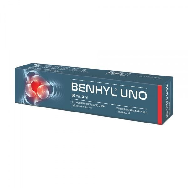 BENHYL UNO 20 mg/ml injekcinis tirpalas užpildytame švirkšte, N1, 3 ml