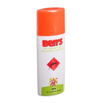 BEN'S NATURAL, repelentas su citrinkvapių eukaliptų aliejumi, 100 ml