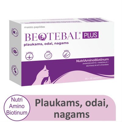 BEOTEBAL PLUS, plaukams, odai, nagams, tabletės, N30+10