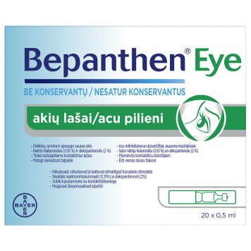 BEPANTHEN Eye akių lašai N20, 0.5 ml