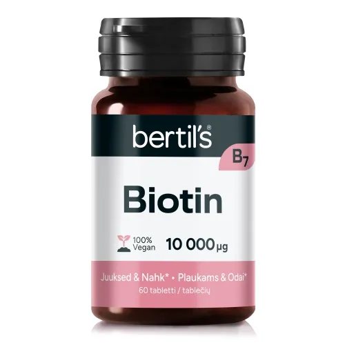 BERTIL's Biotin 10000µg plaukams tabl., N60