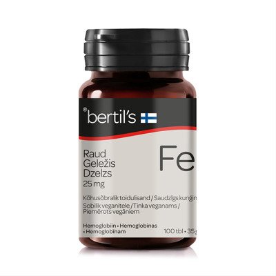 BERTIL'S GELEŽIS 25 MG, 100 tablečių