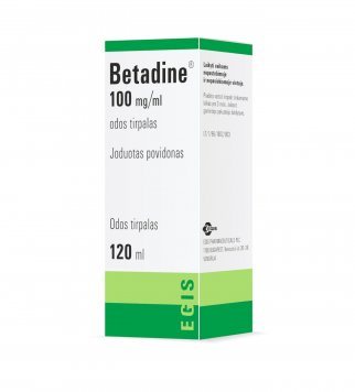 BETADINE 100 mg/ml odos tirpalas, 120 ml