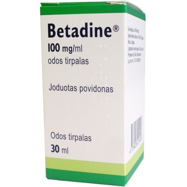 BETADINE 100 mg/ml odos tirpalas (lyg. importas), 30 ml