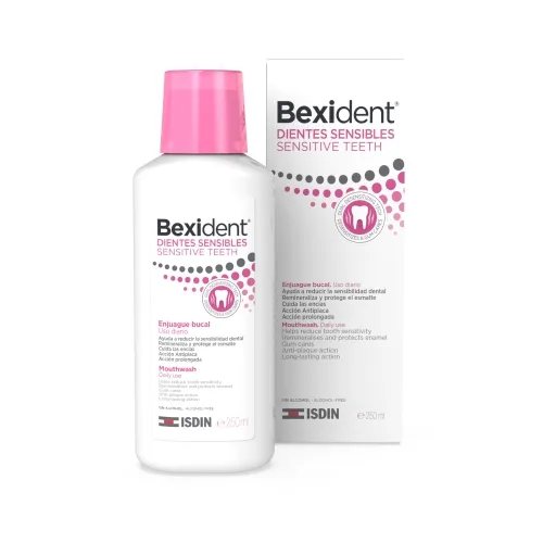 BEXIDENT burnos skalavimo skystis JAUTRIEMS DANTIMS, 250 ml