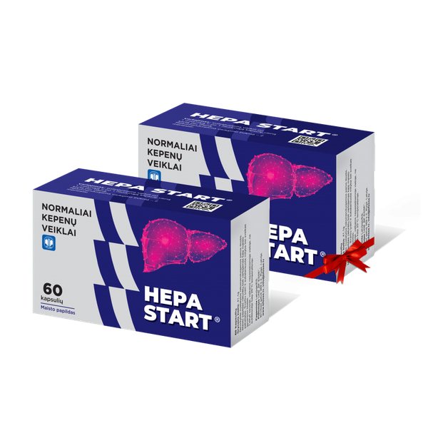 BF-ESSE maisto papildų HEPA START komplektas, 1+1, 60 kaps.