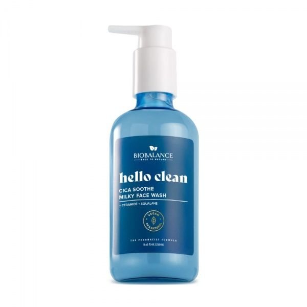 BIO BALANCE raminamasis ir drėkinamasis veido prausiklis HELLO CLEAN CICA SOOTHE, 250 ml