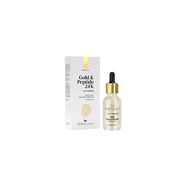 BIO BALANCE veido serumas su aukso dalelėmis ir peptidais, 30 ml