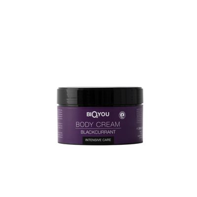 Bio2You "Black currant" juodųjų serbentų aromato kūno kremas su kofeinu, 200 ml