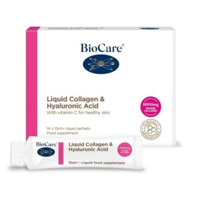 BIOCARE skystas kolagenas ir hialiurono rūgšties kompleksas, 15 ml