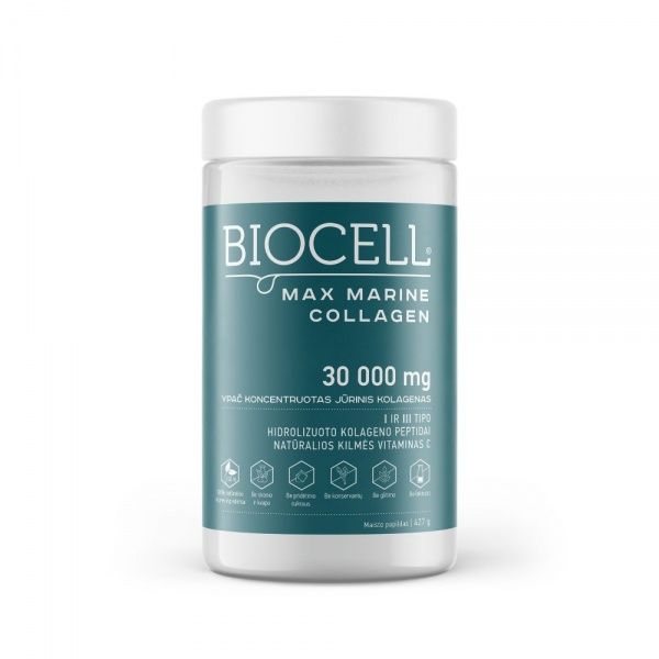 BIOCELL maisto papildas jūrinis kolagenas MAX MARINE COLLAGEN, 427 g
