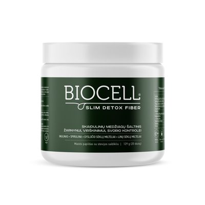 BIOCELL Slim Detox Fiber, . milteliai, 129 g