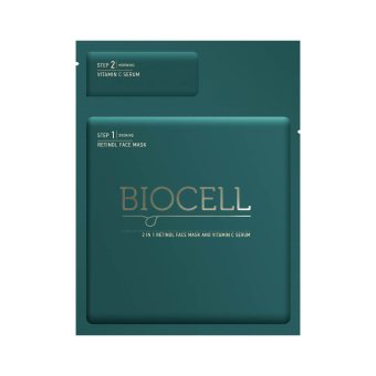 BIOCELL veido kaukė su retinoliu ir serumas su vitaminu C 2 IN 1, 1 vnt