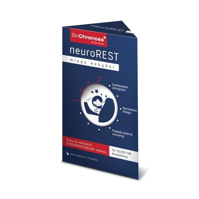 BIOCHRONOSS NEUROREST, 12 kapsulių