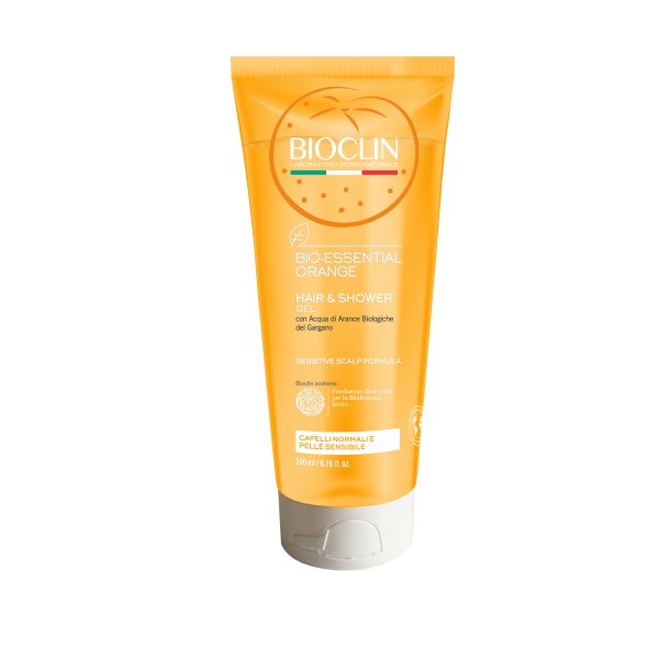 BIOCLIN plaukų ir dušo gelis BIO ESSENTIAL ORANGE, 200 ml