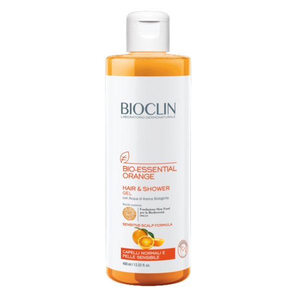 BIOCLIN plaukų ir dušo gelis BIO ESSENTIAL ORANGE, 400 ml