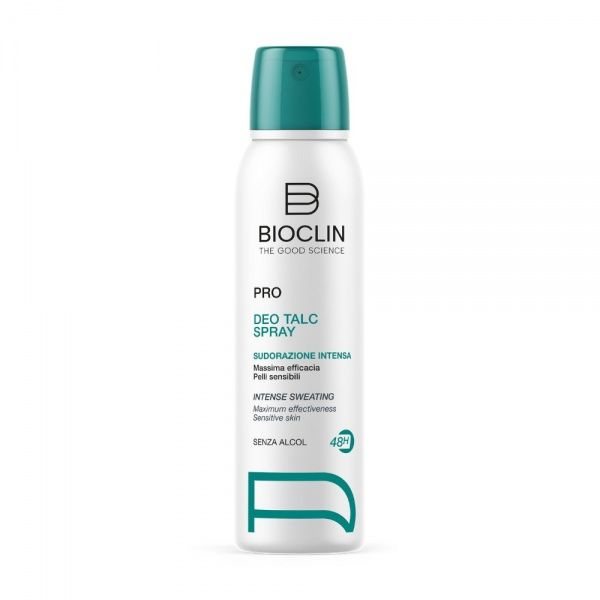 BIOCLIN purškiamas dezodorantas-antiperspirantas PRO DEO 48H TALC, 150 ml