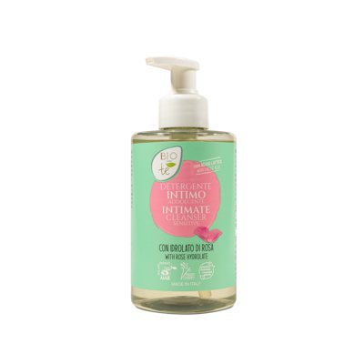 BIOconTe švelnus intymios higienos prausiklis su rožių hidrolatu ir pieno rūgštimi, 300 ml