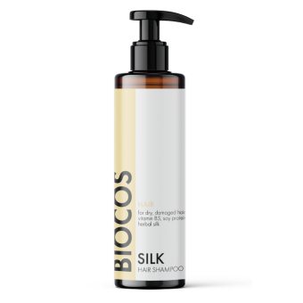 BIOCOS šampūnas sausiems, pažeistiems plaukams SILK, 250 ml