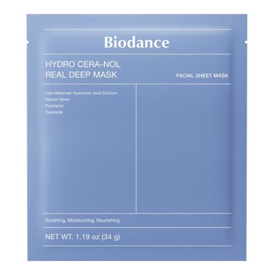 BIODANCE, HYDRO CERA-NOL REAL DEEP MASK, lakštinė veido kaukė, 34 g
