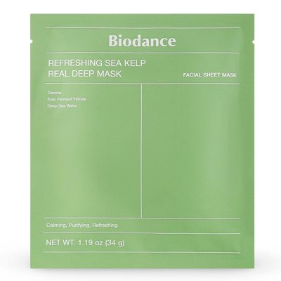BIODANCE, REFRESHING SEA KELP REAL DEEP MASK, lakštinė veido kaukė, 34 g
