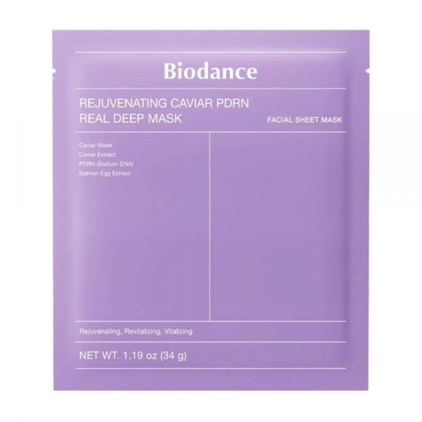 BIODANCE veido kaukė REJUVENATING CAVIAR PDRN REAL DEEP MASK, 1 vnt