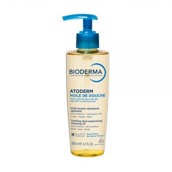 BIODERMA aliejinis veido ir kūno prausiklis ATODERM HUILE DE DOUCHE, 200 ml