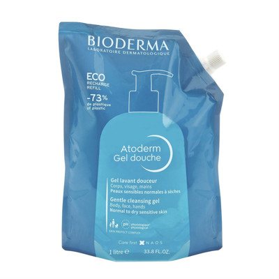BIODERMA ATODERM GEL DOUCHE ECOREFILL, prausiklis normaliai, sausai odai, 1 l
