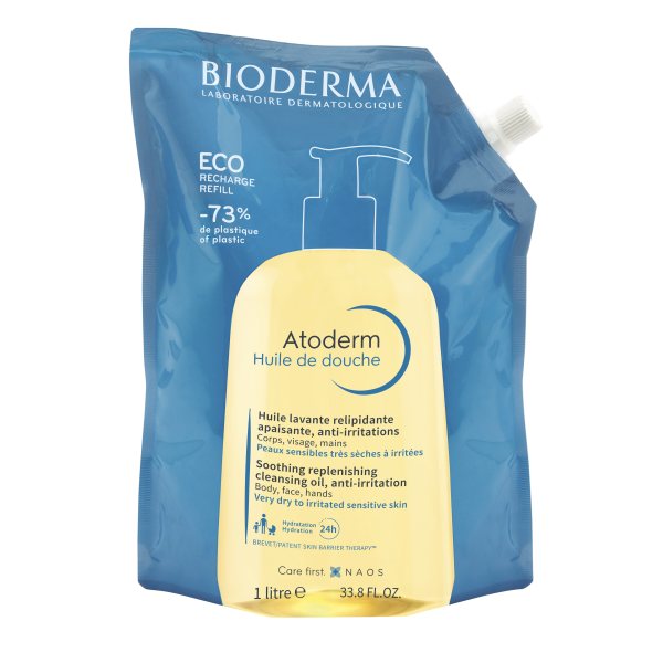 BIODERMA Atoderm HUILE DE DOUCHE ECOREFILL aliejinis prausiklis, 1 l