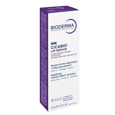 BIODERMA CICABIO LIP REPAIR, balzamas suskilinėjusioms lūpoms, 10 ml