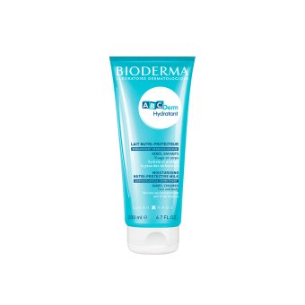 BIODERMA drėkinamasis kūdikių ir vaikų veido ir kūno pienelis ABCDERM HYDRATANT, 200 ml