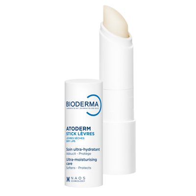 BIODERMA drėkinamasis lūpų pieštukas ATODERM, aviečių kvapo, 4 g
